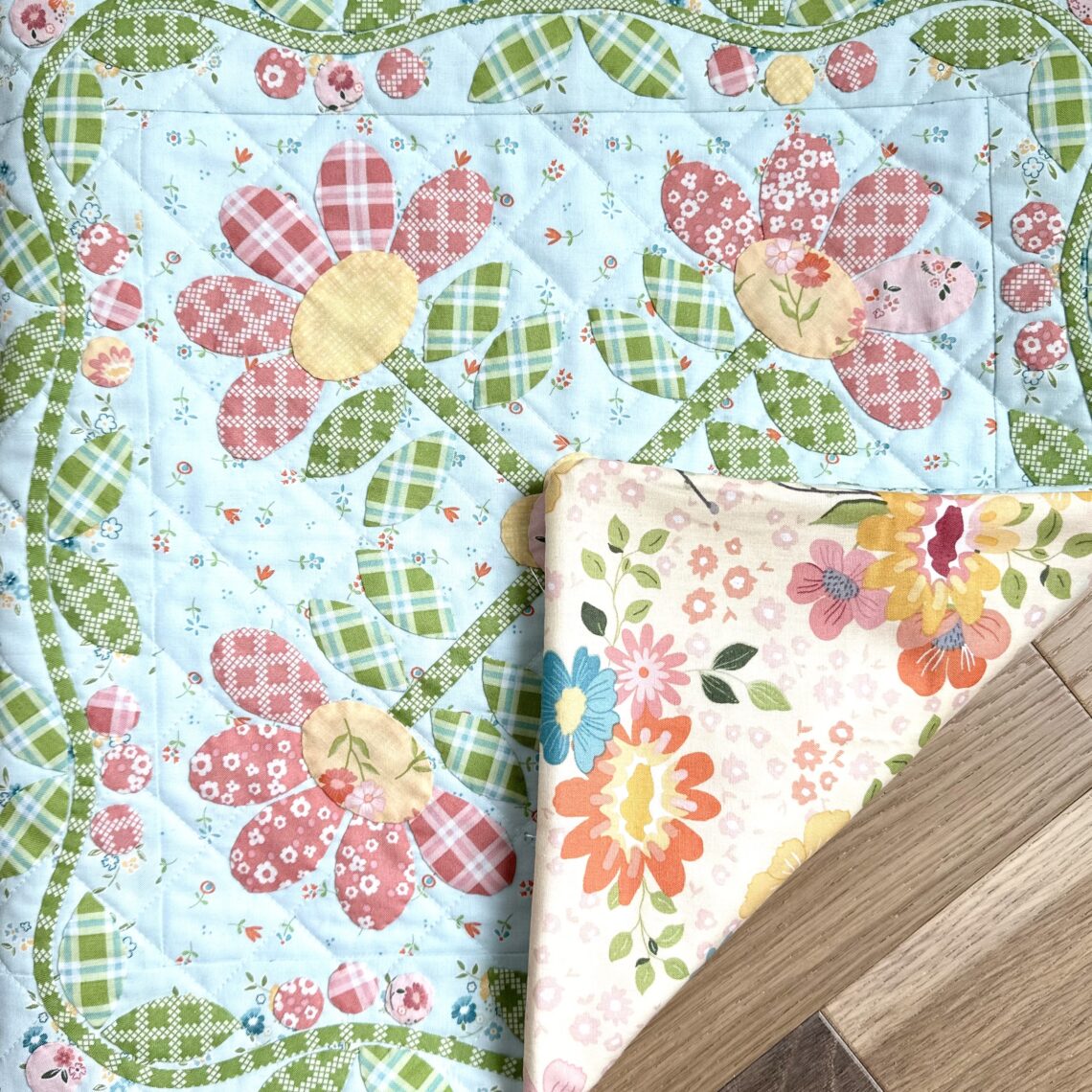 A Flower Appliqué Pillow With Spring's In Town + Appliqué Tips For 