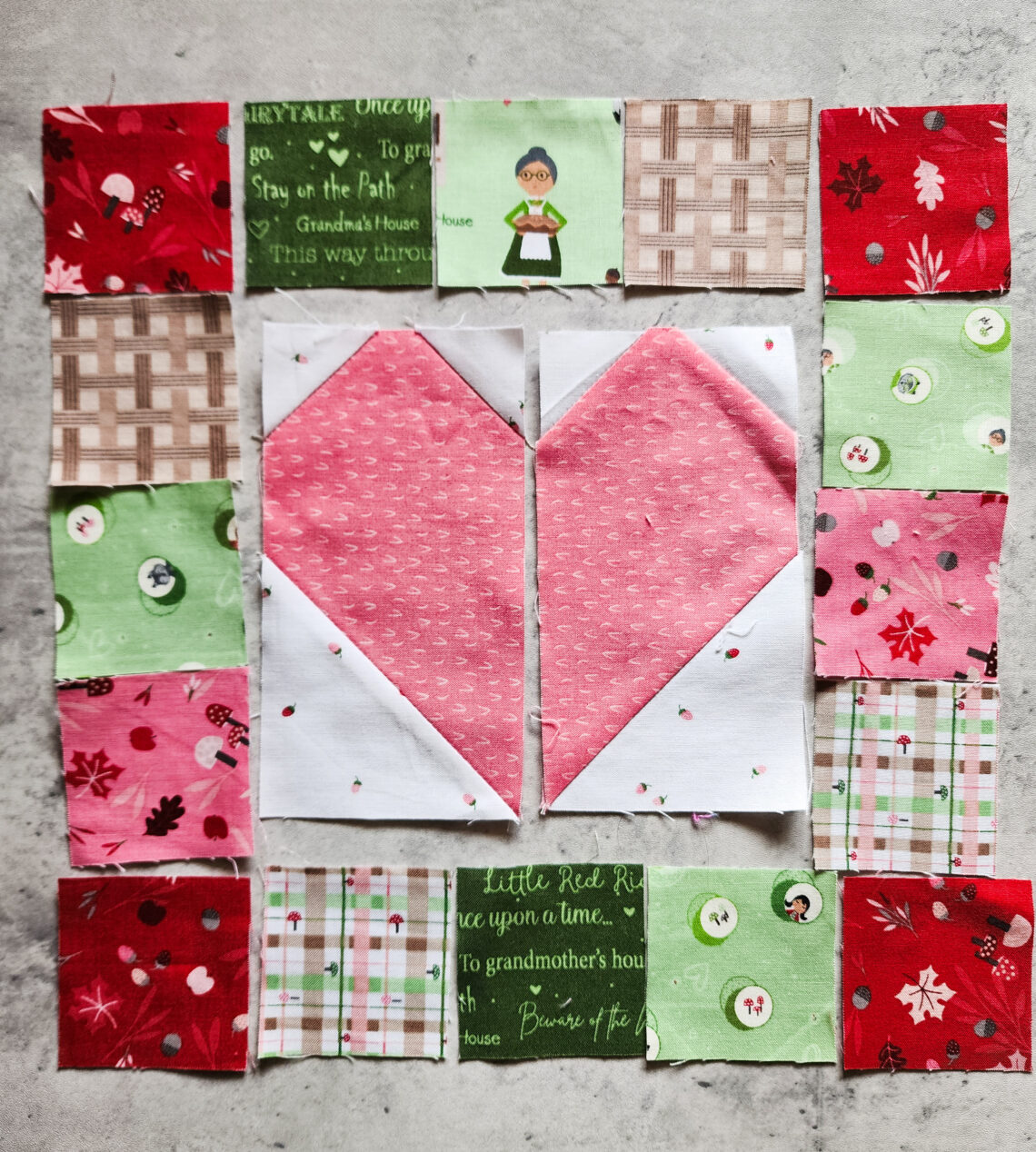 Free Cozy Love Quilt Block Pattern featuring To Grandmother's House