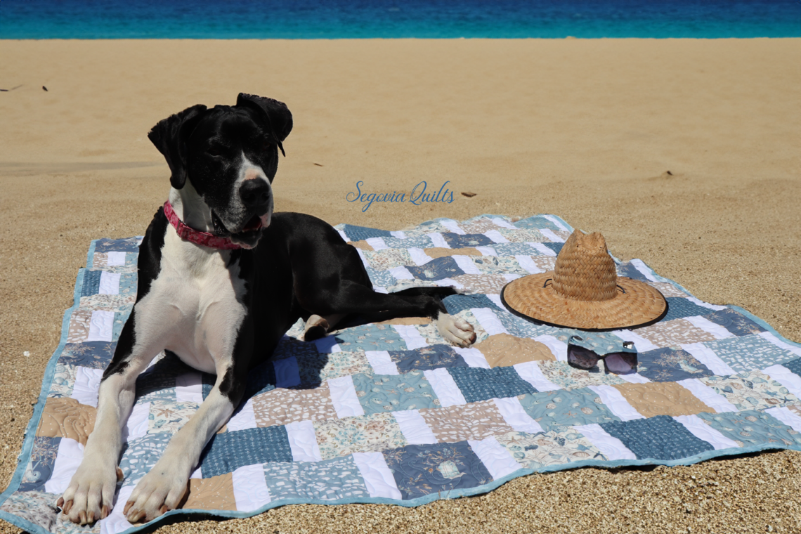 Blue Escape Coastal Beach Quilt