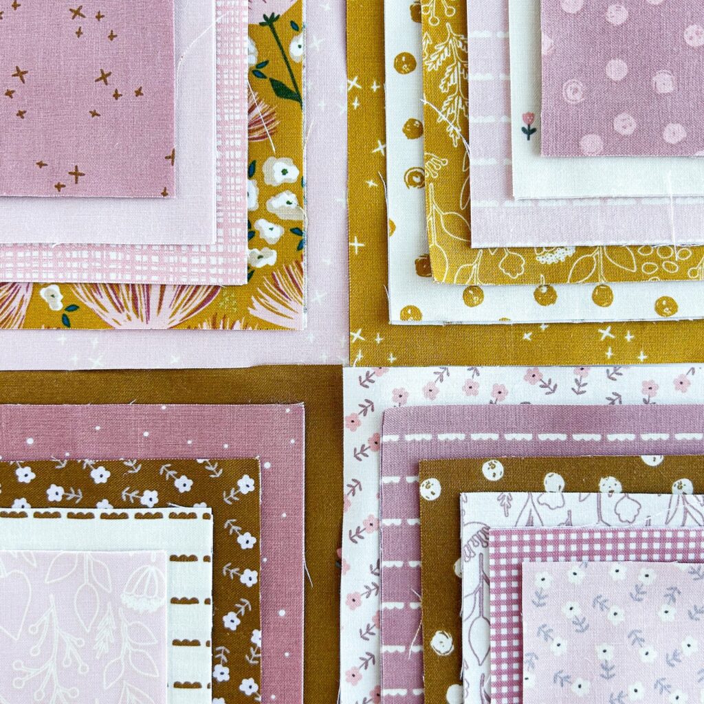 Love Notes Quilt by Tamara Darragh for Remi Vail Studio using the Blush n Butterscotch Collection designed by Simple Simon and Co for Riley Blake Designs 
